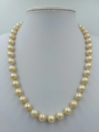 Vintage perlenkette champagner - vintage,