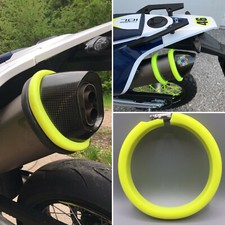 Motorrad Auspuff Schutz,Supermoto Auspuffschutz,Exhaust Protector,neongelb,L