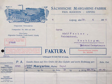 Rechnung 1914 Sächsische Margarine Fabrik Paul Augustin Leipzig - Hechingen