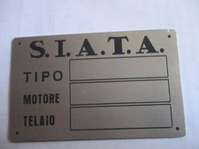 Typenschild Schild Siata 202