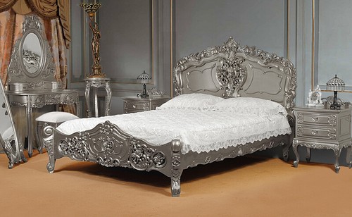 Silber doppelbett mit - doppelbett,