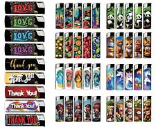 MOTIV WÄHLBAR 50 Stück Feuerzeuge Nachfüllbar Elektronik Feuerzeug im Display