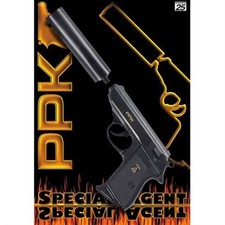 Sohni-Wicke Schnellfeuer-Pistole Walther PPK mit Schalldämpfer 25 Schuss Agent