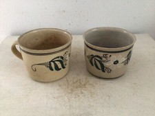 2 alte Tonbecher Shabby Topf