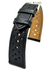 Uhrenarmband passend Für HEUER Racing schwarz 20mm, Made in Germany / 82