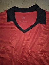Neuw. rot langarm ADIDAS Schiedsrichtertrikot M evtl L Shirt Schiedsrichter 18-1
