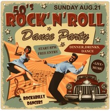 Deko Blechschild Rock'n'roll