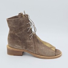 Damenschuhe Moma Gr. 37 Stiefeletten Beige Gold Echt Wildleder Angebot 345€ 19ca