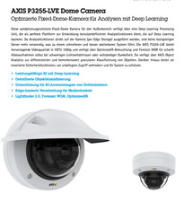 IP Dome Kamera I AXIS