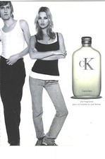 REKLAME WERBUNG 1997 CALVIN KLEIN Parfum une FRAGANCE Kate Moss