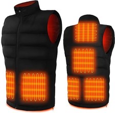 LETIHIMD Beheizbare Jacke, Beheizbare weste für Herren, Heizweste mit USB Lade 3