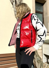 Duvetica Daunenweste Glanz Lack Teddy Fell 42 36 38 3 Sexy Rot