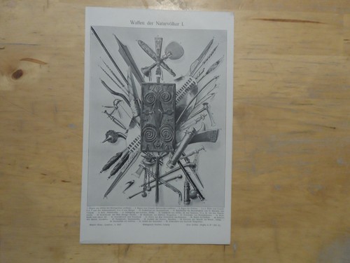 Orig holzstich waffen - holzstich,