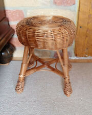 Kinder Hocker Korbgeflecht H. 30 cm Weide Puppen Hocker Stuhl 