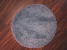 ? HOCHFLOR TEPPICH RUND GRAU SHAGGY 80 CM