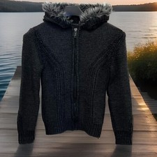 Cipo&Baxx Hoodie Jacke Pullover Kapuze Gr S  44 Trendy Sporty Kunstpelz Geschenk