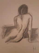signiert Aktbild Erotik