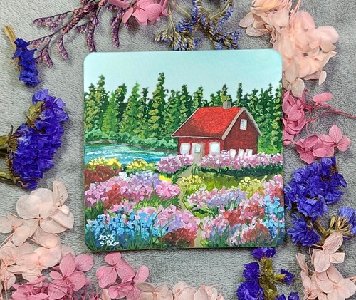 Blumenwiese landschaftsbild - blumenwiese,