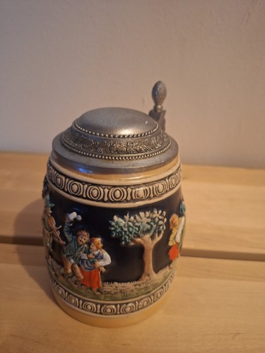 Bierkrug gerz zinndeckel - gerz,