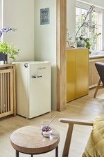 Kühlschrank Kältefach freistehend Retro Rico 83 cm 92 Liter Creme Respekta