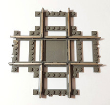 1 Stück Lego 32087c01 9V Kreuzung Schienen Eisenbahn Train Track – Dark Gray