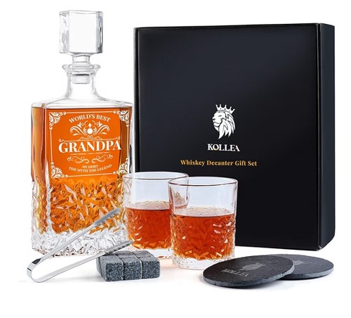 Kristall whisky dekanter set - whisky,