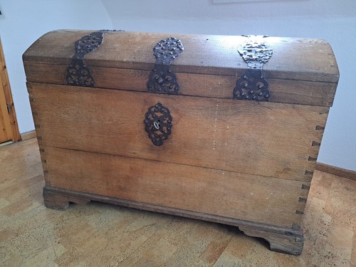 Eichenholztruhe antik mit - antik,