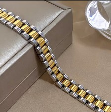  Armband /Gold/Silber Farbe Überzogene Armband   für Männer 21cm,1cm.