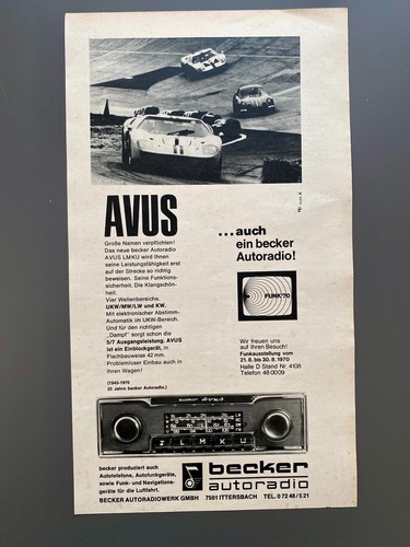 Becker avus autoradio - becker,