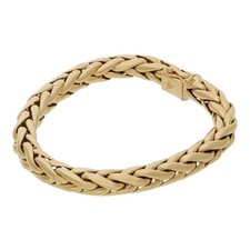 Zopf Armband 19 cm Länge 750/ 18 K Gold Gelbgoldschmuck Geschenk A01.3401