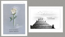 Doppelkarte*Trauerkarte*Holzst