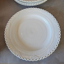 1x Royal Copenhagen Weiss Gerippt Vollspitze Teller Essteller 1084 25cm