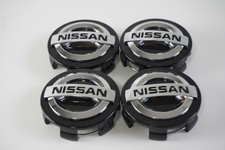4x 60 mm Nabenkappen Nabendeckel Felgendeckel Schwarz für Nissan
