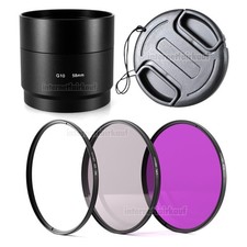 Zubehörset passend für Canon G10 G11 G12 - Adapter + 3 Filter + Objektivdeckel