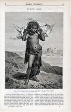 Frauen Fellahs فلاح 1865 Gravur/Holz orig. Fellah mit Berbertauben Egypt 