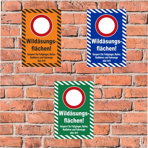 Schild wildäsungsflächen - schild,