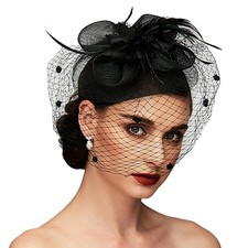 DE Fascinator Federschleier