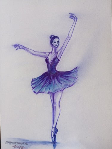 Blue ballerina abstrakt - ,,blue,