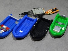 Lego 4x City Schlauch Boot groß modern Hafen Dinge Coast Guard Feuerwehr Polizei