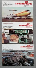 3 x DDR Interflug Flugplan 1982/83, 1986, 1989/90