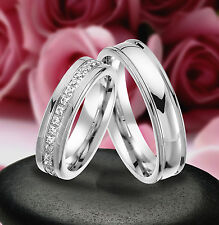 2 Echt Silber 925 Trauringe Eheringe Verlobungsringe , Gravur Gratis , J333