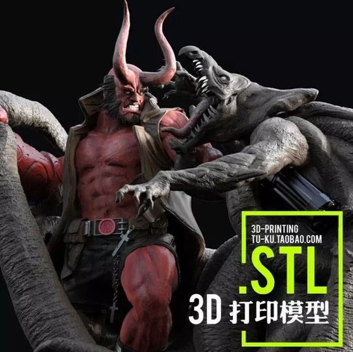 Hellboy fighting red - hellboy,, fighting,