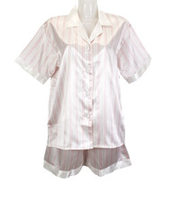 K11)  Damen Satin  Shorty Pyjama Schlafanzug Gr. 36 / 38  S / M Neu