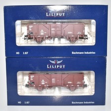 Liliput H0 L235060 2 x Güterwagen Fd-z-72 der DB in Ep. III KKK/NEM OVP Set 2tlg