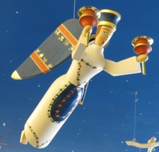 Großer schwebe engel blau - großer,
