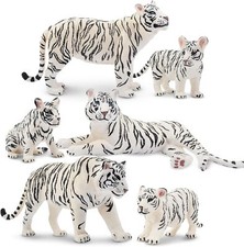 TOYMANY 6 Stück Weiße Tiger