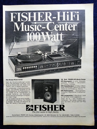 Fisher hifi music - fisher, music-center