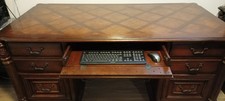 Mahagoni Schreibtisch Computertisch Bürotisch  Abschließbare Schubladen