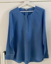 Her Shirt Seidenbluse blau Größe S