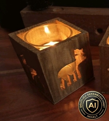 Deko kerzenhalter holz gold - holz,